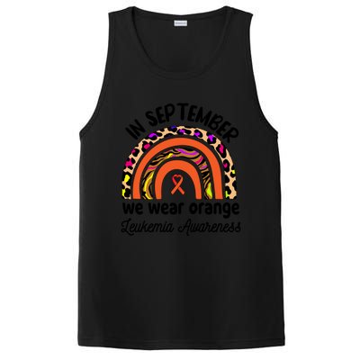 Leukemia Awareness Month Great Gift Rainbow We Wear Orange Funny Gift PosiCharge Competitor Tank