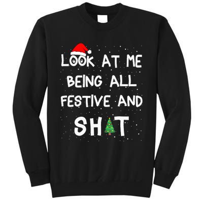 Look At Me Being All Festive And Shits Humorous Xmas 2024 Sweatshirt