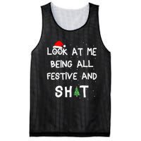 Look At Me Being All Festive And Shits Humorous Xmas 2024 Mesh Reversible Basketball Jersey Tank