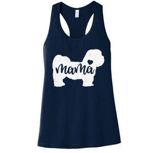 Lhasa Apso Mama Mom Dog Cute Mothers Day Gift Women's Racerback Tank