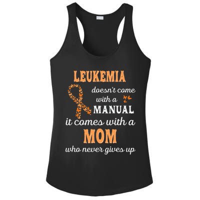 Leukemia Awareness Mom Support Leukemia Warrior Ladies PosiCharge Competitor Racerback Tank