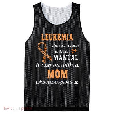 Leukemia Awareness Mom Support Leukemia Warrior Mesh Reversible Basketball Jersey Tank