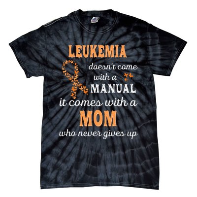 Leukemia Awareness Mom Support Leukemia Warrior Tie-Dye T-Shirt