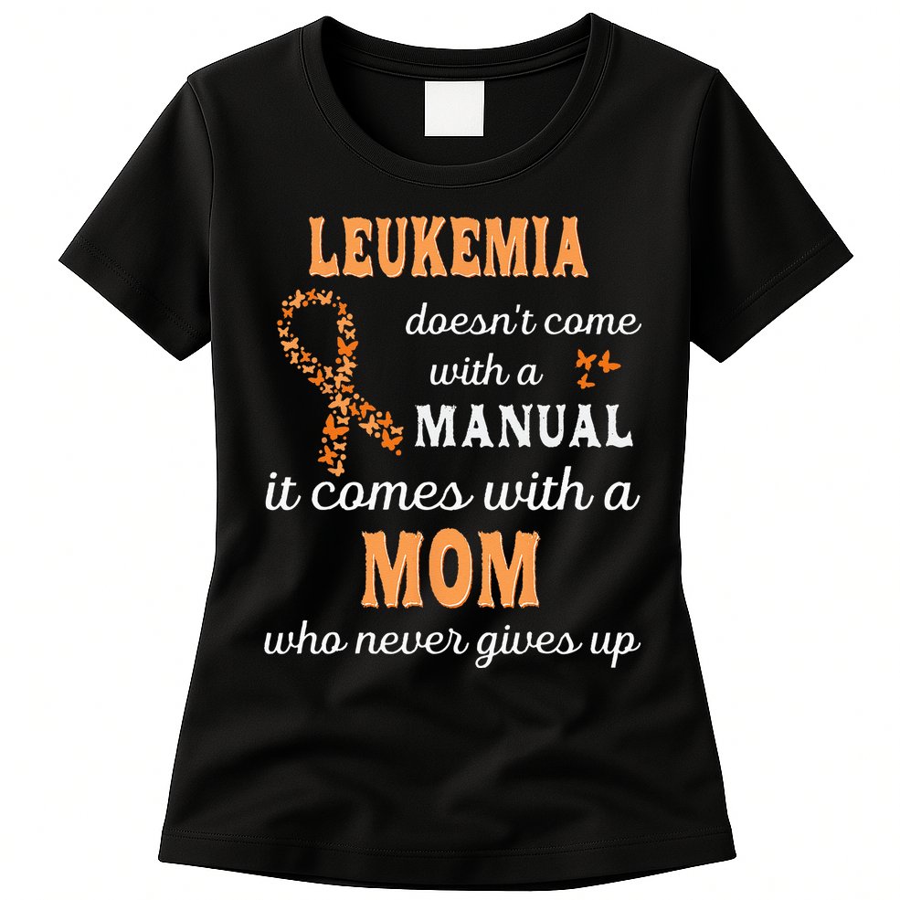 Leukemia Awareness Mom Support Leukemia Warrior Womens T-Shirt
