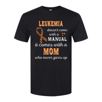 Leukemia Awareness Mom Support Leukemia Warrior Softstyle CVC T-Shirt