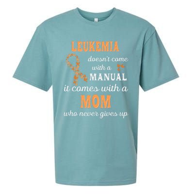 Leukemia Awareness Mom Support Leukemia Warrior Sueded Cloud Jersey T-Shirt