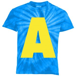 Letter A Matching Halloween Costume Kids Tie-Dye T-Shirt