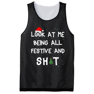 Look At Me Being All Festive Xmas Matching Family  Mesh Reversible Basketball Jersey Tank