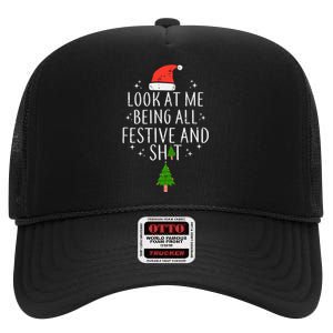 Look At Me Being All Festive High Crown Mesh Back Trucker Hat