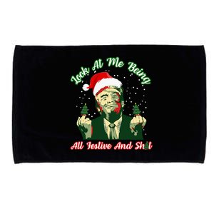 Look At Me Being All Festive Funny Trump Christmas Microfiber Hand Towel