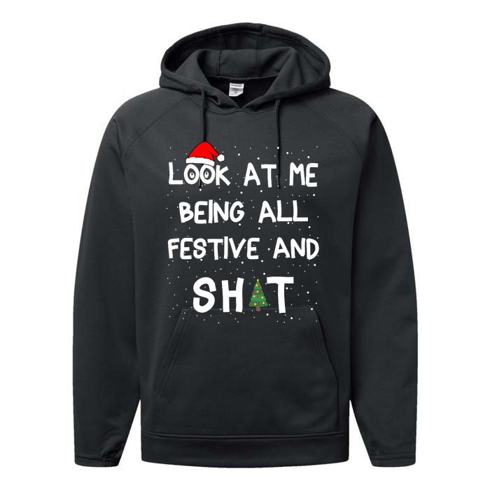 Look At Me Being All Festive Christmas Matching Family Performance Fleece Hoodie