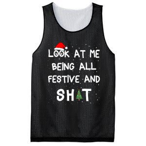 Look At Me Being All Festive Christmas Matching Family Mesh Reversible Basketball Jersey Tank