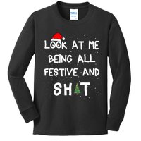 Look At Me Being All Festive Christmas Matching Family Kids Long Sleeve Shirt