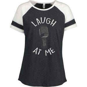 Laugh At Me Stand Up Comedian Design Gift Idea For Comics Enza Ladies Jersey Colorblock Tee