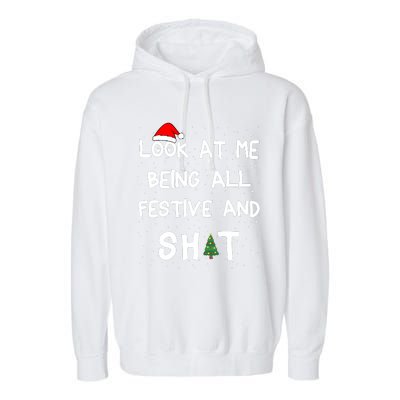 Look At Me Being All Festive Christmas Matching Family Garment-Dyed Fleece Hoodie