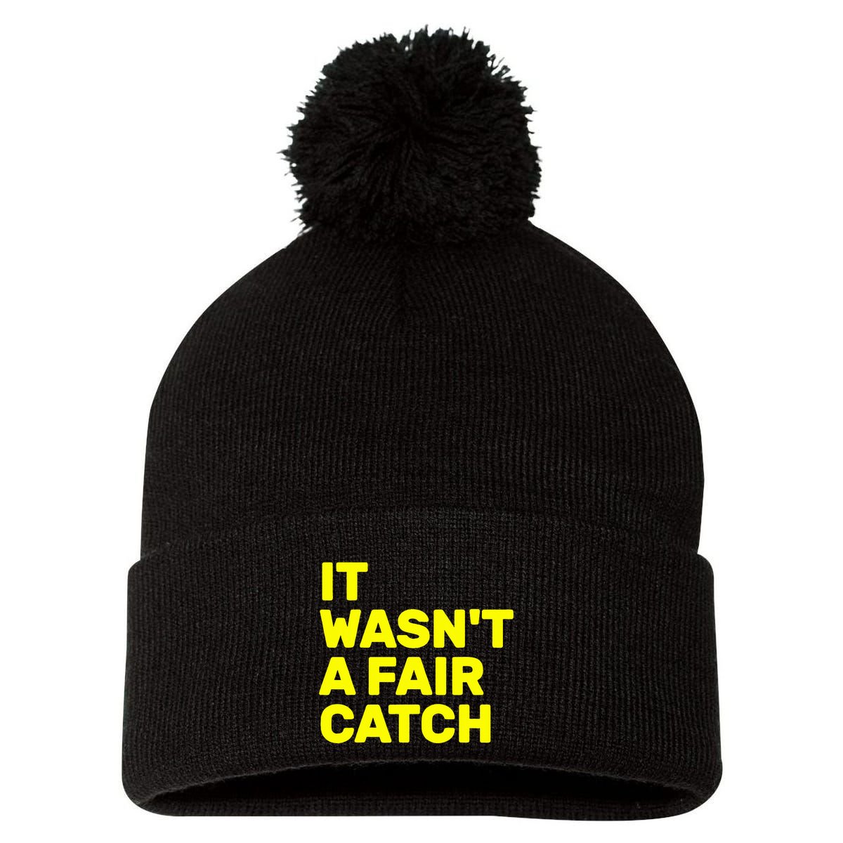 Look at Me Being All Festive and Shit Funny Pom Pom 12in Knit Beanie