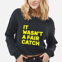 Look at Me Being All Festive and Shit Funny Cropped Pullover Crew