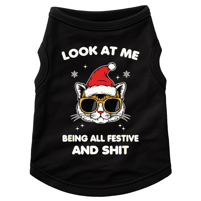 Look At Me Being All Festive And Shits Cat Xmas Doggie Tank