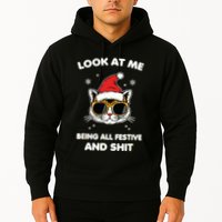 Look At Me Being All Festive And Shits Cat Xmas Hoodie