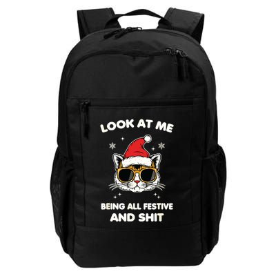 Look At Me Being All Festive And Shits Cat Xmas Backpack