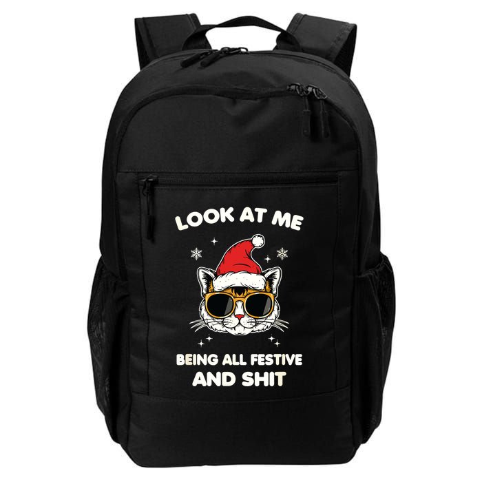 Look At Me Being All Festive And Shits Cat Xmas Backpack