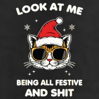 Look At Me Being All Festive And Shits Cat Xmas Adult Drive Performance Visor
