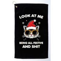 Look At Me Being All Festive And Shits Cat Xmas Golf Towel