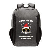 Look At Me Being All Festive And Shits Cat Xmas Vector Backpack