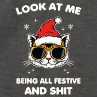 Look At Me Being All Festive And Shits Cat Xmas Vector Backpack