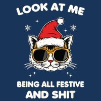 Look At Me Being All Festive And Shits Cat Xmas Infant Baby Jersey Bodysuit