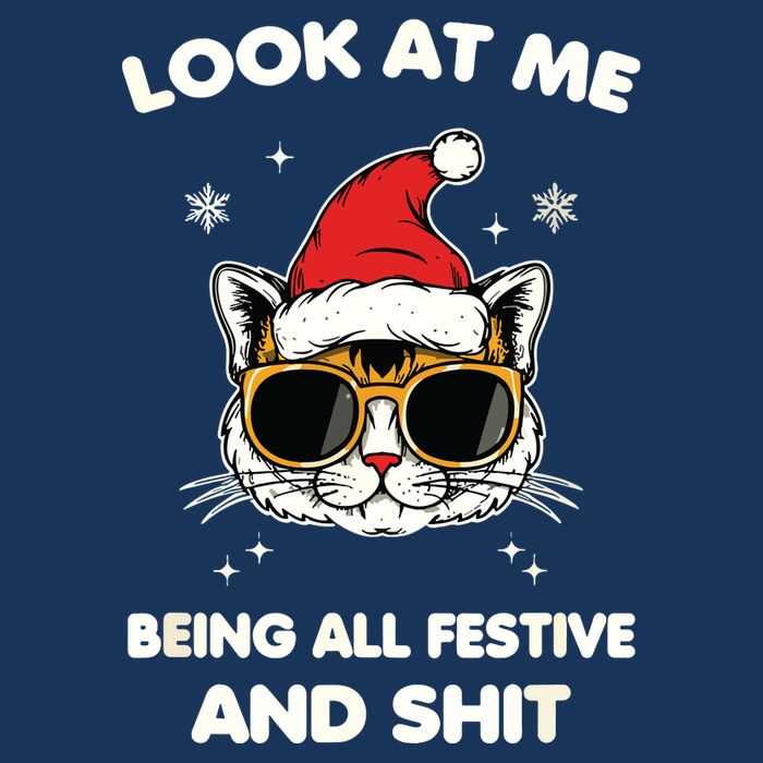 Look At Me Being All Festive And Shits Cat Xmas Infant Baby Jersey Bodysuit