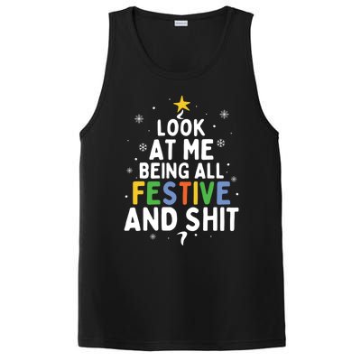 Look At Me Being All Festive Funny Humorous Christmas Tree Gift PosiCharge Competitor Tank