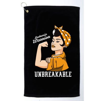 Leukemia Awareness Month Unbreakable Warrior Vintage Gift Platinum Collection Golf Towel