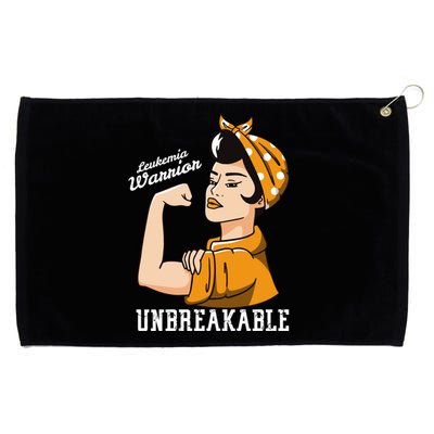 Leukemia Awareness Month Unbreakable Warrior Vintage Gift Grommeted Golf Towel