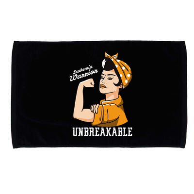 Leukemia Awareness Month Unbreakable Warrior Vintage Gift Microfiber Hand Towel