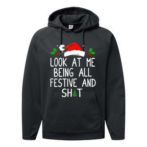 Look At Me Being All Festive And Shit Funny Christmas Performance Fleece Hoodie