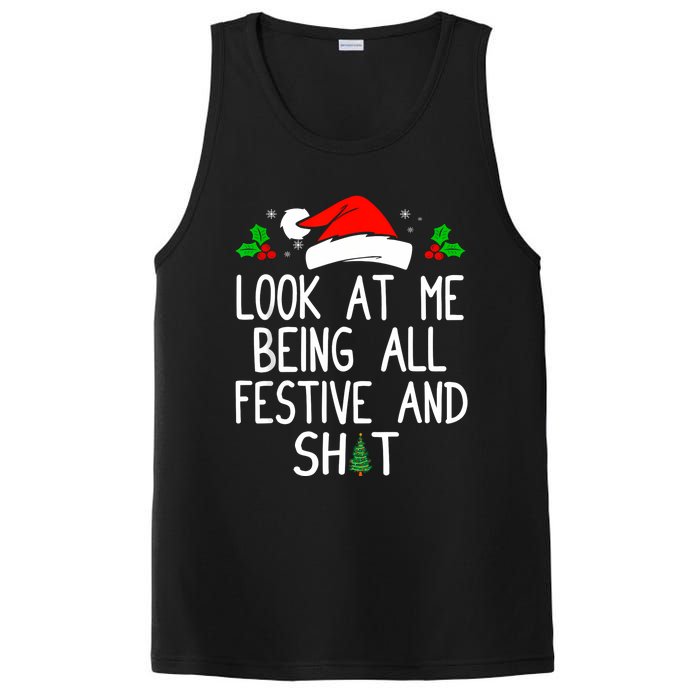 Look At Me Being All Festive And Shit Funny Christmas PosiCharge Competitor Tank