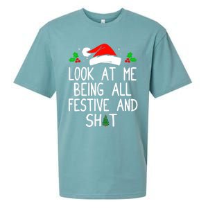 Look At Me Being All Festive And Shit Funny Christmas Sueded Cloud Jersey T-Shirt