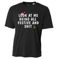 Look At Me Being All Festive And Shit Humorous  Cooling Performance Crew T-Shirt