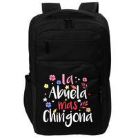 La Abuela Mas Chingona Spanish Grandma Floral Gift Impact Tech Backpack