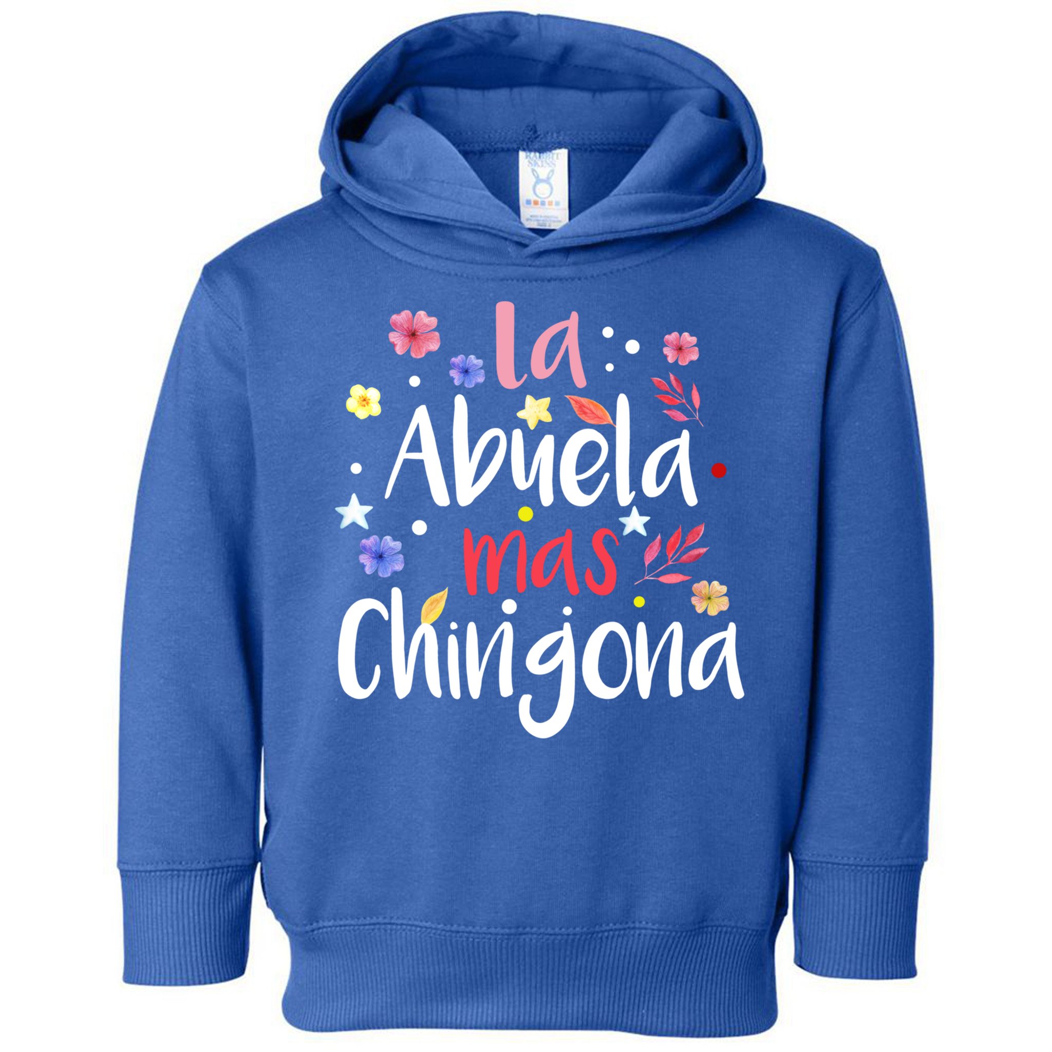 La Abuela Mas Chingona Spanish Grandma Floral Gift Toddler Hoodie
