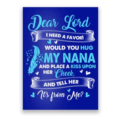 Loved And Missed My Nana In Memories Heaven Lost My Nana Cute Gift Poster