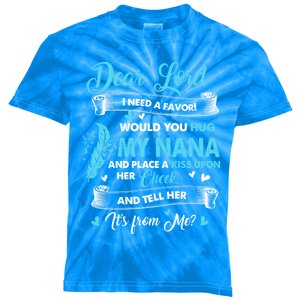 Loved And Missed My Nana In Memories Heaven Lost My Nana Cute Gift Kids Tie-Dye T-Shirt