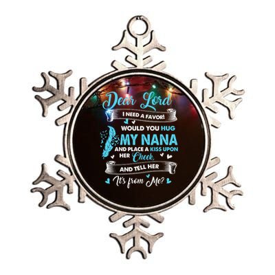 Loved And Missed My Nana In Memories Heaven Lost My Nana Cute Gift Metallic Star Ornament