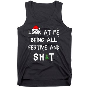 Look At Me Being All Festive Christmas Matching Family Tank Top