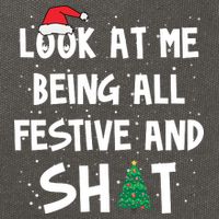 Look At Me Being All Festive And Shit Funny Christmas Cotton Canvas Backpack