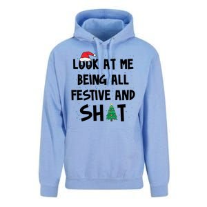 Look At Me Being All Festive And Shit Funny Christmas Unisex Surf Hoodie