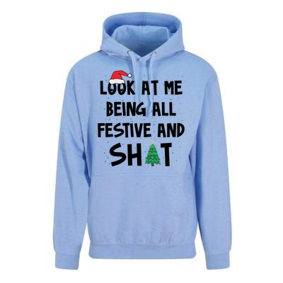 Look At Me Being All Festive And Shit Funny Christmas Unisex Surf Hoodie