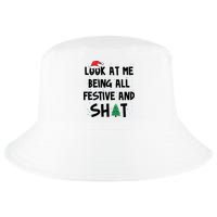 Look At Me Being All Festive And Shit Funny Christmas Cool Comfort Performance Bucket Hat