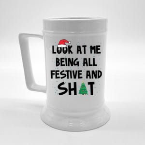 Look At Me Being All Festive And Shit Funny Christmas Beer Stein